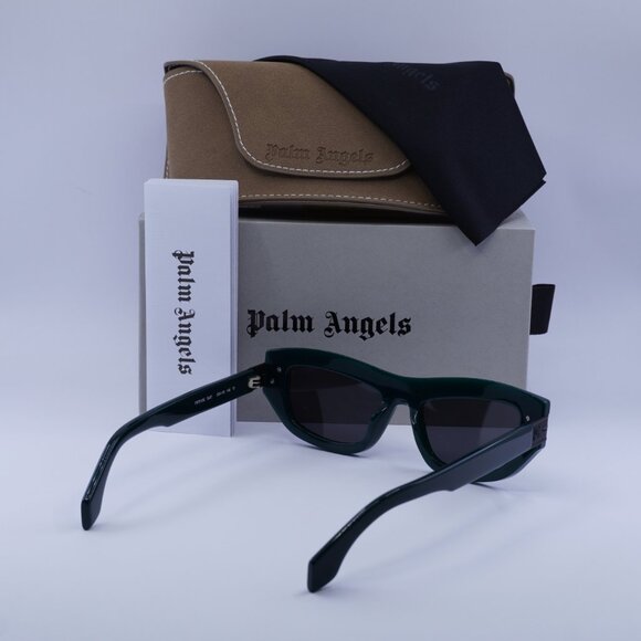 Palm Angels PERI10E CLAIRE 5507 Sunglasses Green Cat Eye Frame, Dark Grey Lenses - Picture 9 of 9